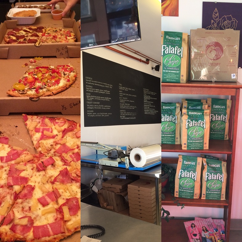 collage of avatara pizza photos